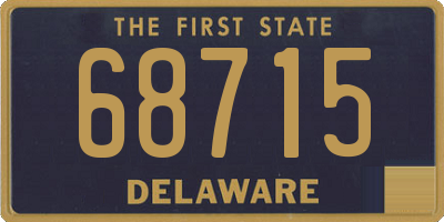 DE license plate 68715