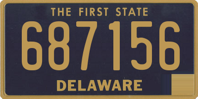 DE license plate 687156
