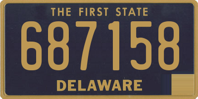 DE license plate 687158