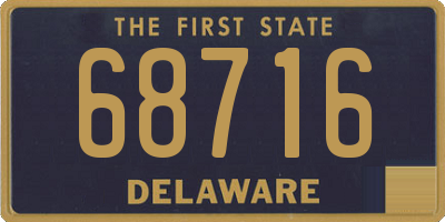 DE license plate 68716