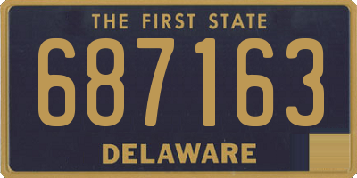 DE license plate 687163