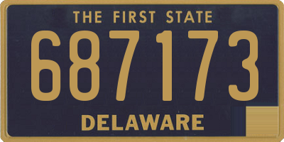 DE license plate 687173