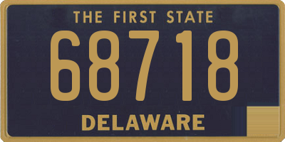 DE license plate 68718