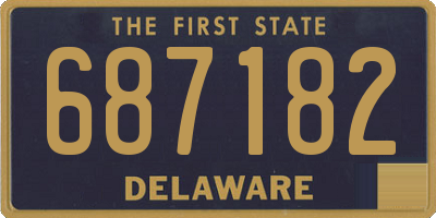 DE license plate 687182