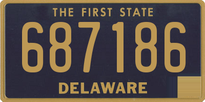 DE license plate 687186
