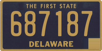 DE license plate 687187
