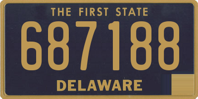 DE license plate 687188