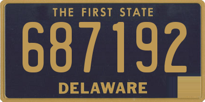 DE license plate 687192