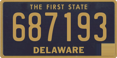 DE license plate 687193