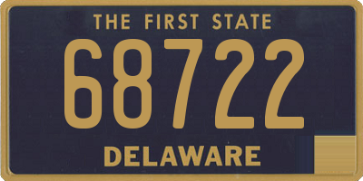 DE license plate 68722