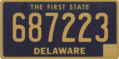 DE license plate 687223
