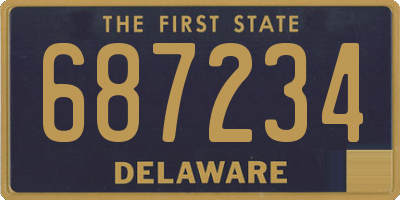 DE license plate 687234