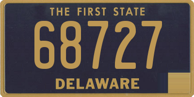 DE license plate 68727