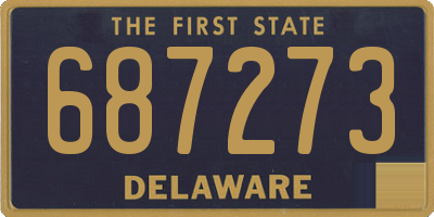 DE license plate 687273