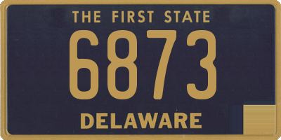 DE license plate 6873