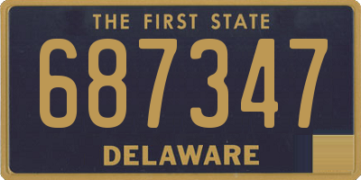 DE license plate 687347