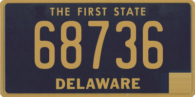 DE license plate 68736