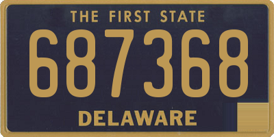 DE license plate 687368