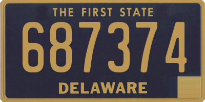 DE license plate 687374