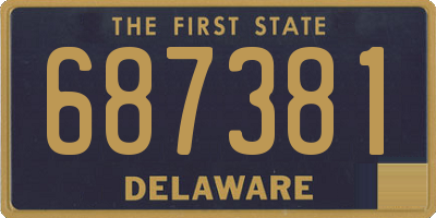 DE license plate 687381