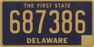 DE license plate 687386