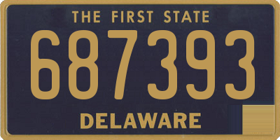DE license plate 687393