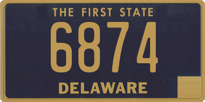 DE license plate 6874