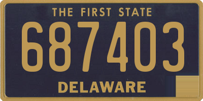 DE license plate 687403
