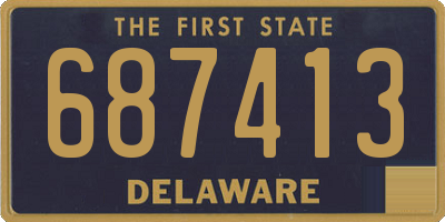 DE license plate 687413