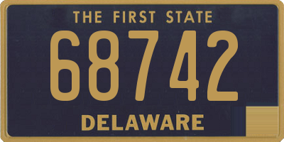 DE license plate 68742