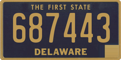 DE license plate 687443