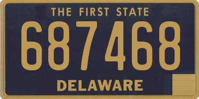 DE license plate 687468