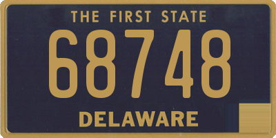 DE license plate 68748