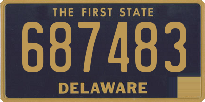 DE license plate 687483
