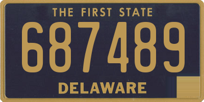 DE license plate 687489