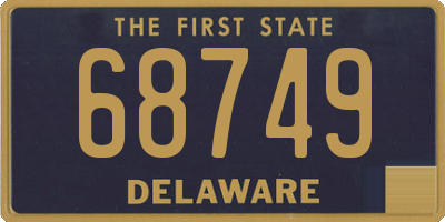DE license plate 68749