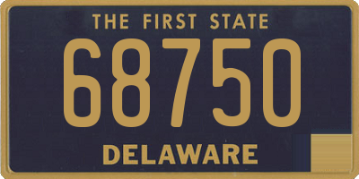 DE license plate 68750