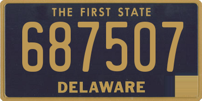 DE license plate 687507