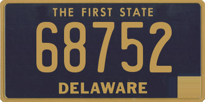 DE license plate 68752