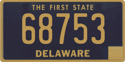DE license plate 68753