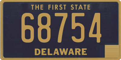 DE license plate 68754