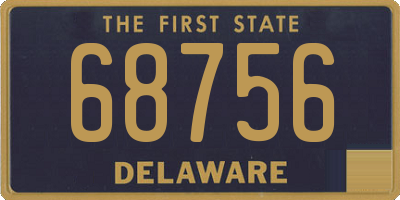 DE license plate 68756