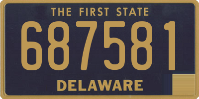 DE license plate 687581