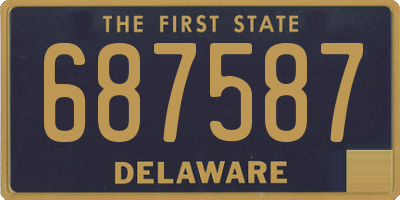 DE license plate 687587