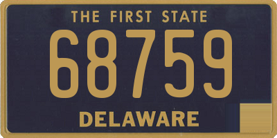 DE license plate 68759