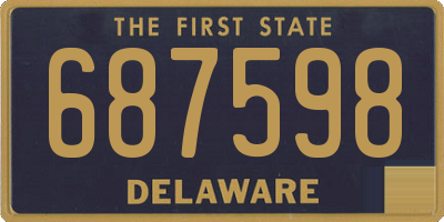 DE license plate 687598