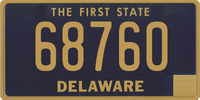 DE license plate 68760