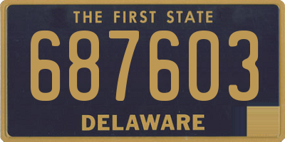 DE license plate 687603