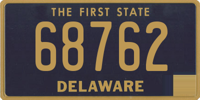 DE license plate 68762