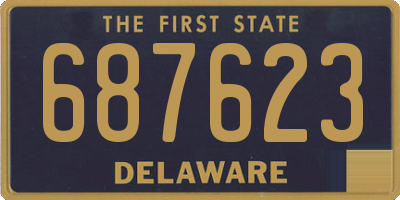 DE license plate 687623